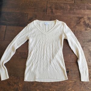 Ann Taylor Loft Cream Rabbit Hair Sweater S super soft